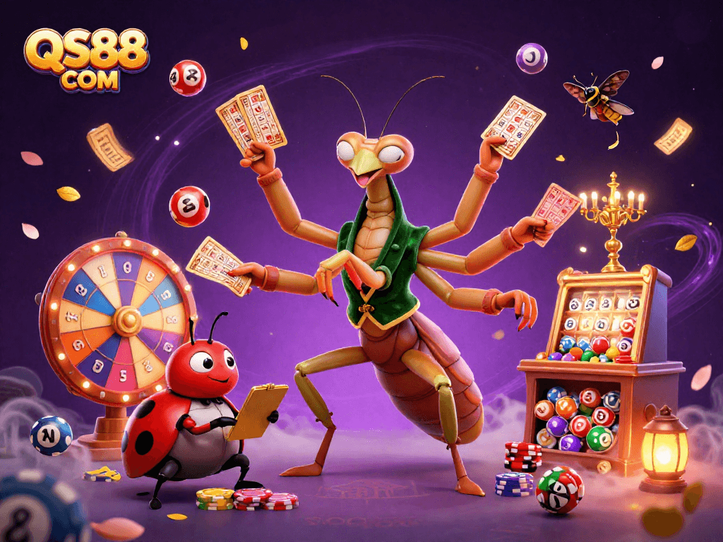 Experience the excitement of QS88 COM with vibrant casino action featuring colorful games and characters.