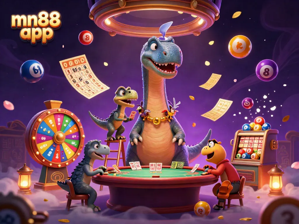 Experience the thrilling mn88 app in a vibrant 3D casino scene with engaging characters and dynamic elements.