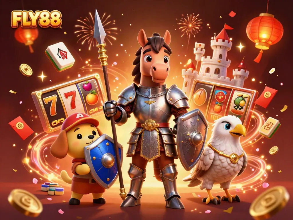 Experience the excitement of FLY88 with vibrant slot elements and a medieval theme.