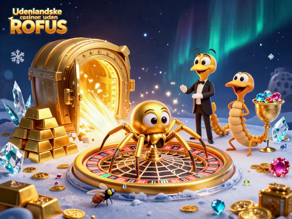 Place bets at udenlandske casinoer uden ROFUS while witnessing a golden spider's web roulette.