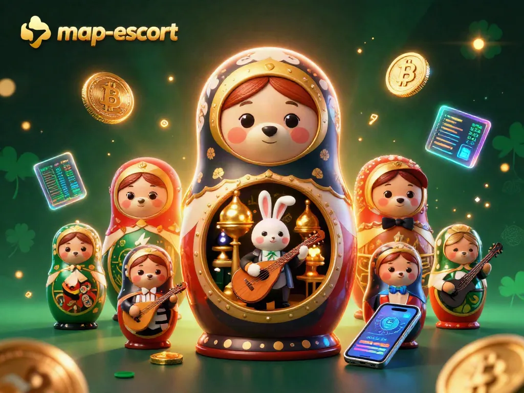 Experience thrilling map-escort gameplay with colorful casino characters and crypto elements.