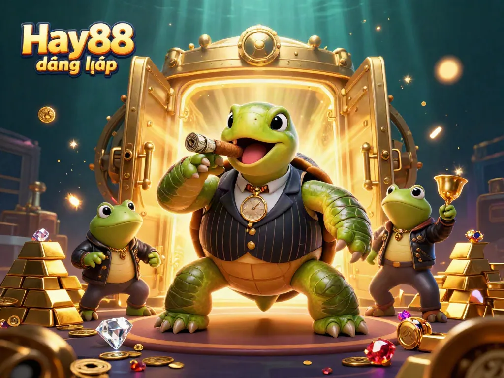 Experience excitement with Hay88 đăng nhập as cartoon characters gather gold and treasures in a vibrant casino!