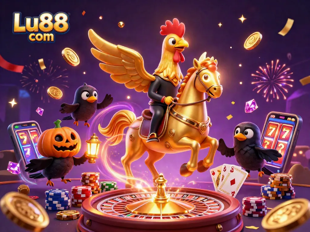 Experience thrilling gameplay at Lu88 com with exciting casino adventures in a magical scene.