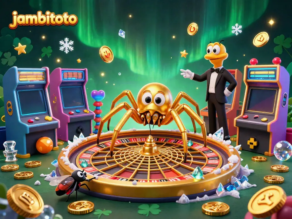 Experience thrilling betting action at jambitoto with our vibrant 3D casino scene full of excitement.