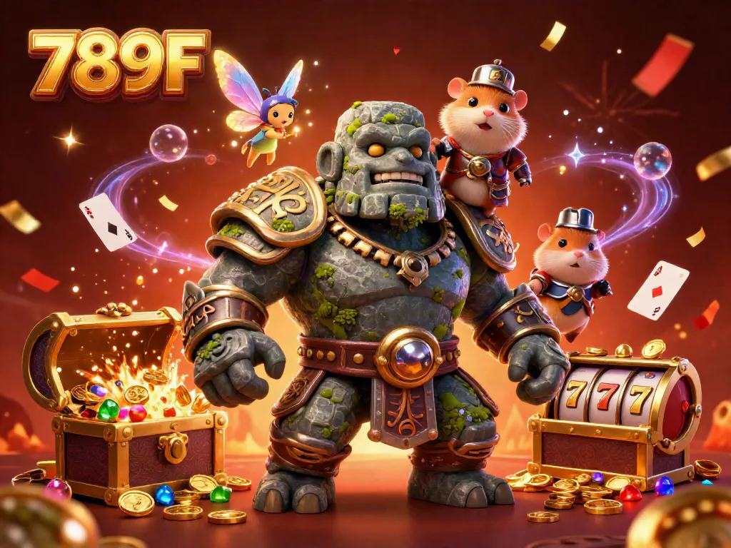 Experience thrilling moments with 789F as the guardian golem comes alive in an enchanting casino realm.