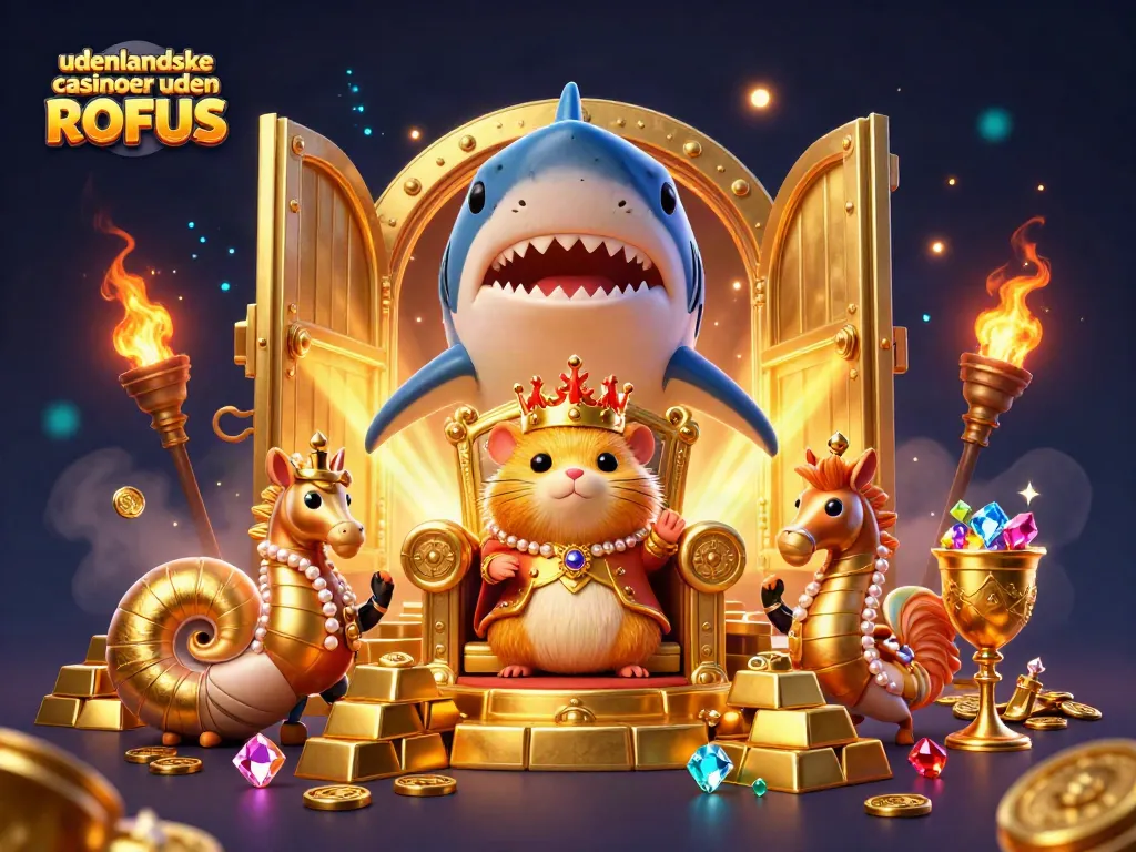 Experience excitement at udenlandske casinoer uden ROFUS with royal hamster kings amidst treasures.