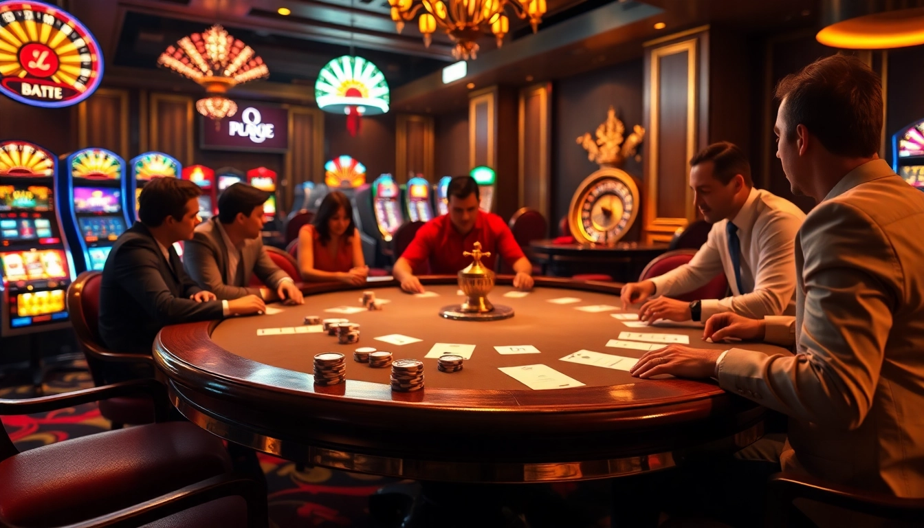 Engaging poker game scene at https://cf789.lat showcasing strategic betting and excitement.