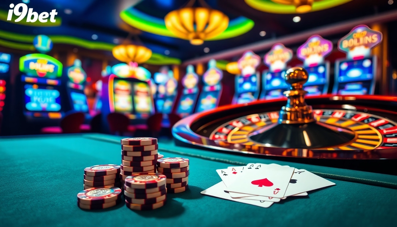 Experience the excitement of i9bet with vibrant casino tables and lively gaming action.