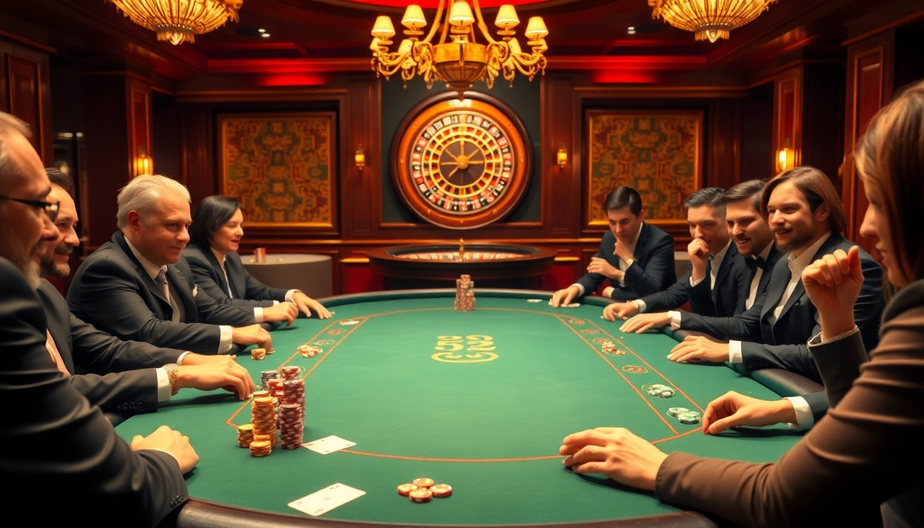 B52 club poker game showcasing an exciting betting atmosphere with colorful chips and cards.