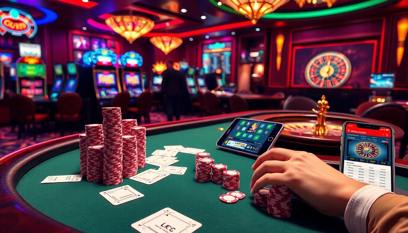 Players enjoying the excitement of keonhacai5 at a luxurious casino poker table.