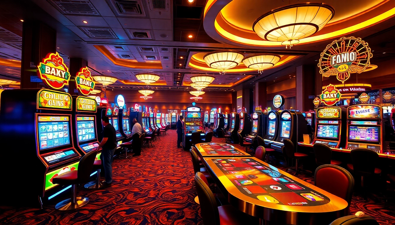 Découvrez un casino en ligne animé avec machines à sous et jeux de table.