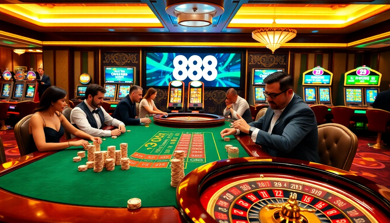 Experience excitement at u 888 with rich poker chips and luxurious casino tables.