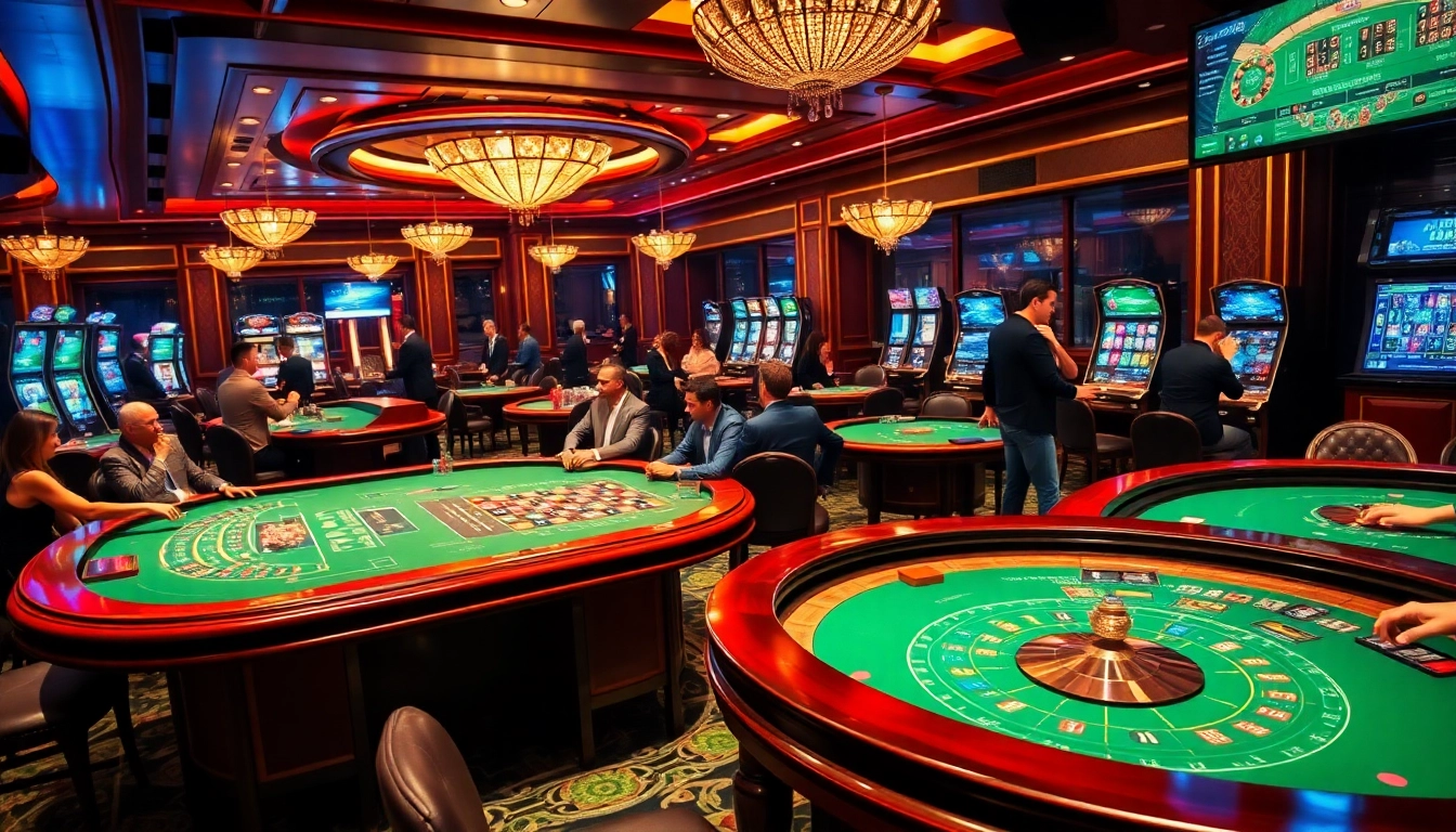 Casino en ligne game players celebrating their wins at a vibrant table.