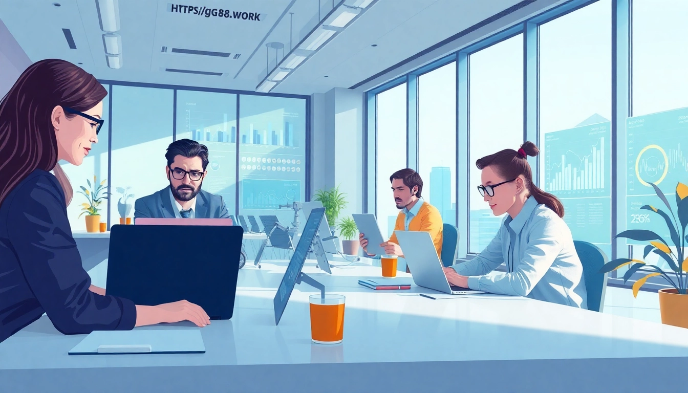 Modern innovative workspace showcasing collaboration and technology at https://gg88.work/ for productivity.
