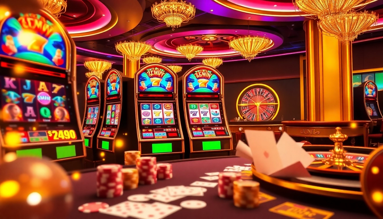 Experience thrilling gameplay with 98win nổ hũ in a vibrant casino setting.