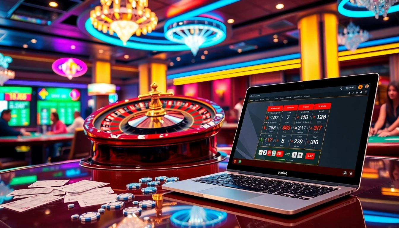 Join the excitement at trang chủ 88aa with casino games featuring roulette, cards, and vibrant betting chips.