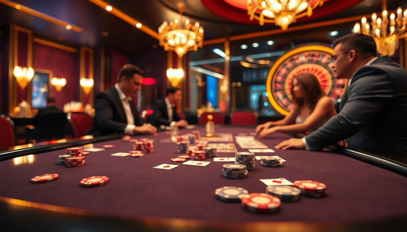 Experience excitement at https://33win.free/ with vibrant poker action at a luxe casino table.