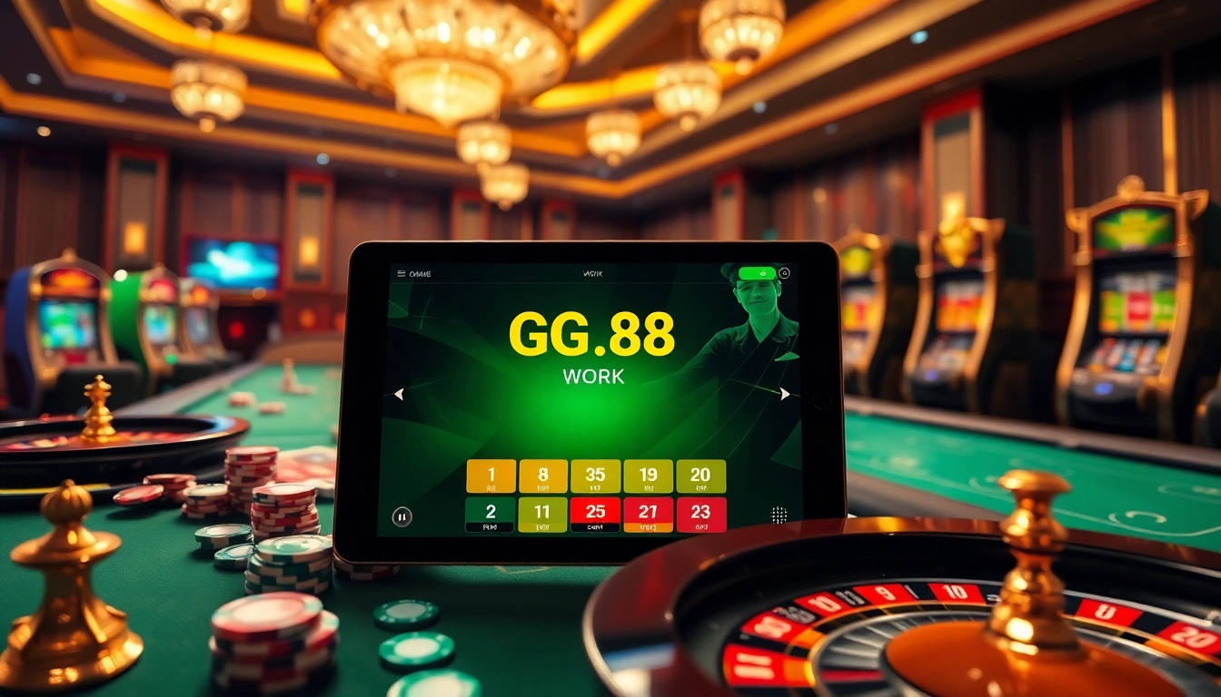 Experience GG88 WORK with professional dealers, vibrant slots, and elegant casino tables.
