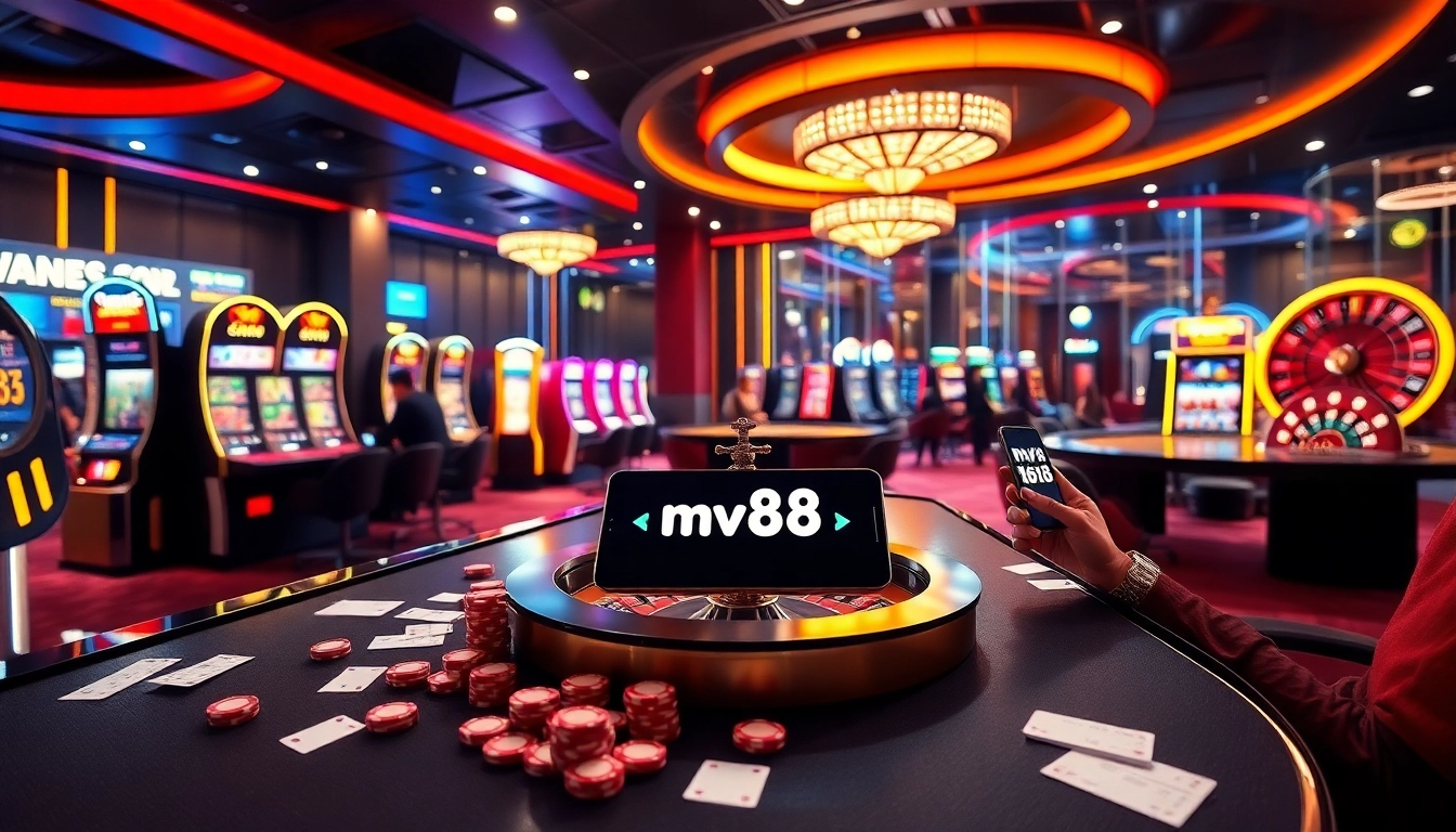 Experience the thrilling action of online gambling with mv88, featuring vibrant tables and games for every player.