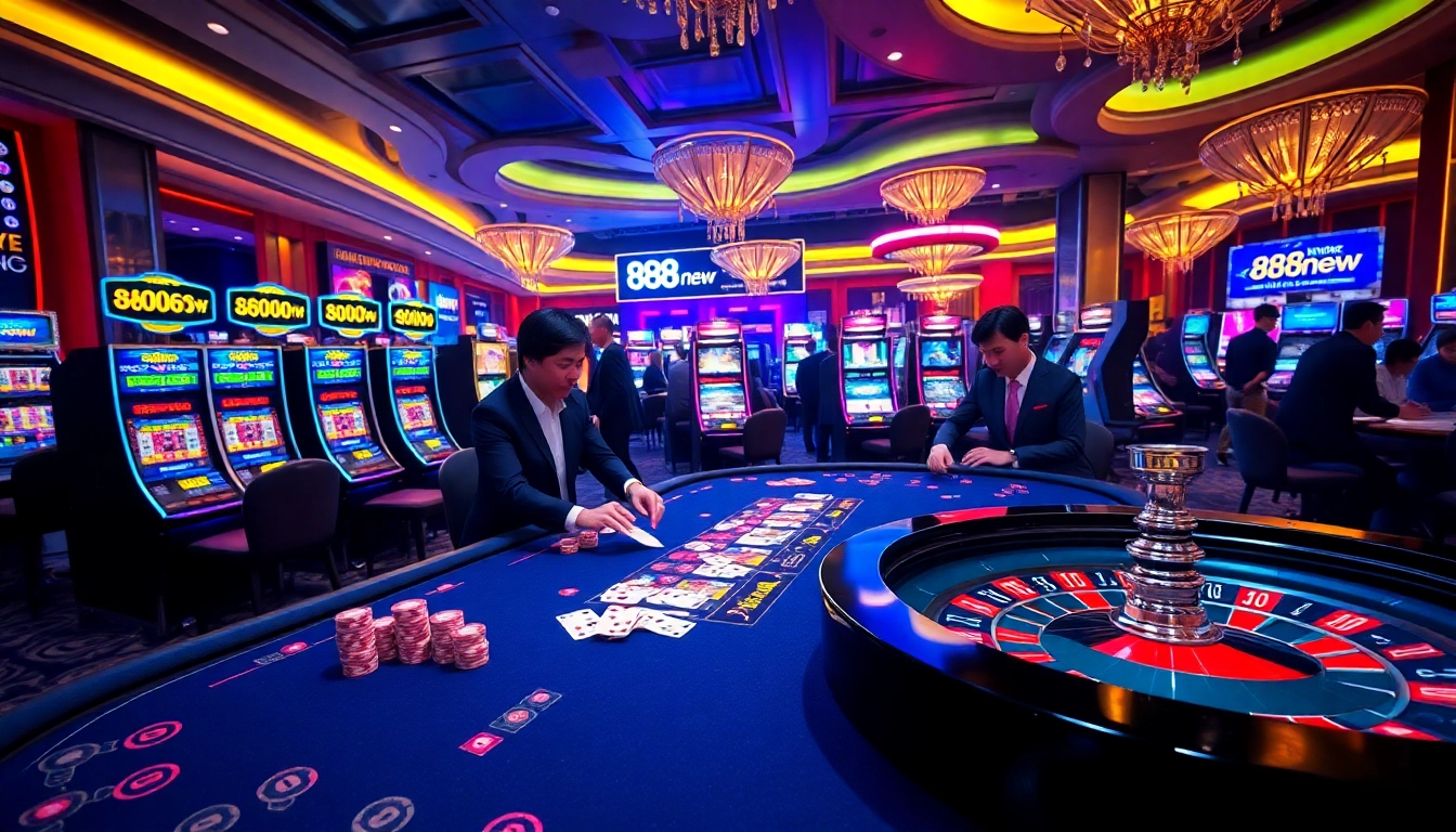 Exciting gameplay featuring 888new Khuyến mãi at a luxurious casino table