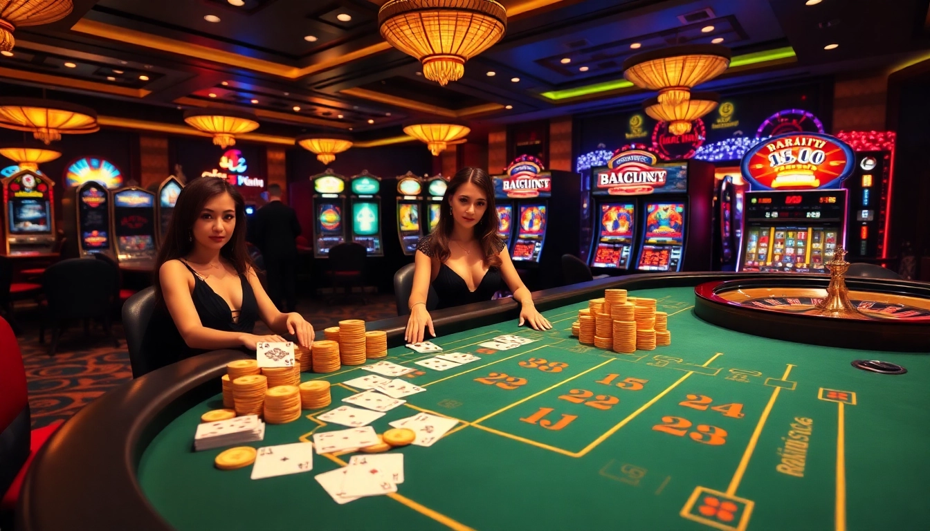 Players experiencing the excitement of Baccarat at the 399W stylish casino scene.