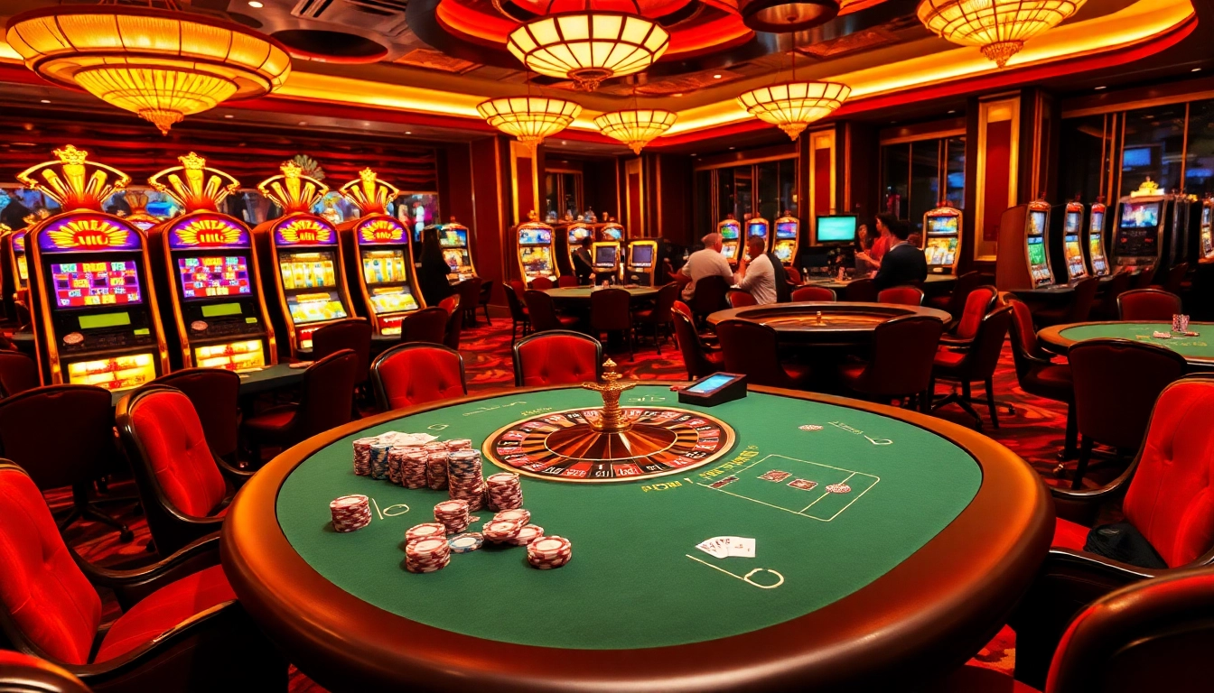 Experience the thrill of gambling at https://nhacaiuytinvl.com/ with a vibrant poker game scene.
