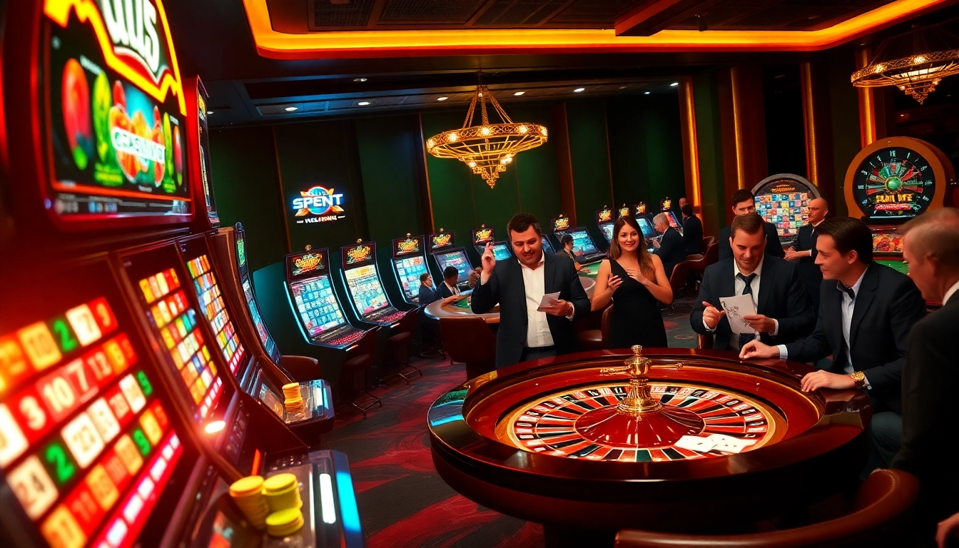 Experience the excitement of casino en ligne Français with vibrant slot machines and poker tables.