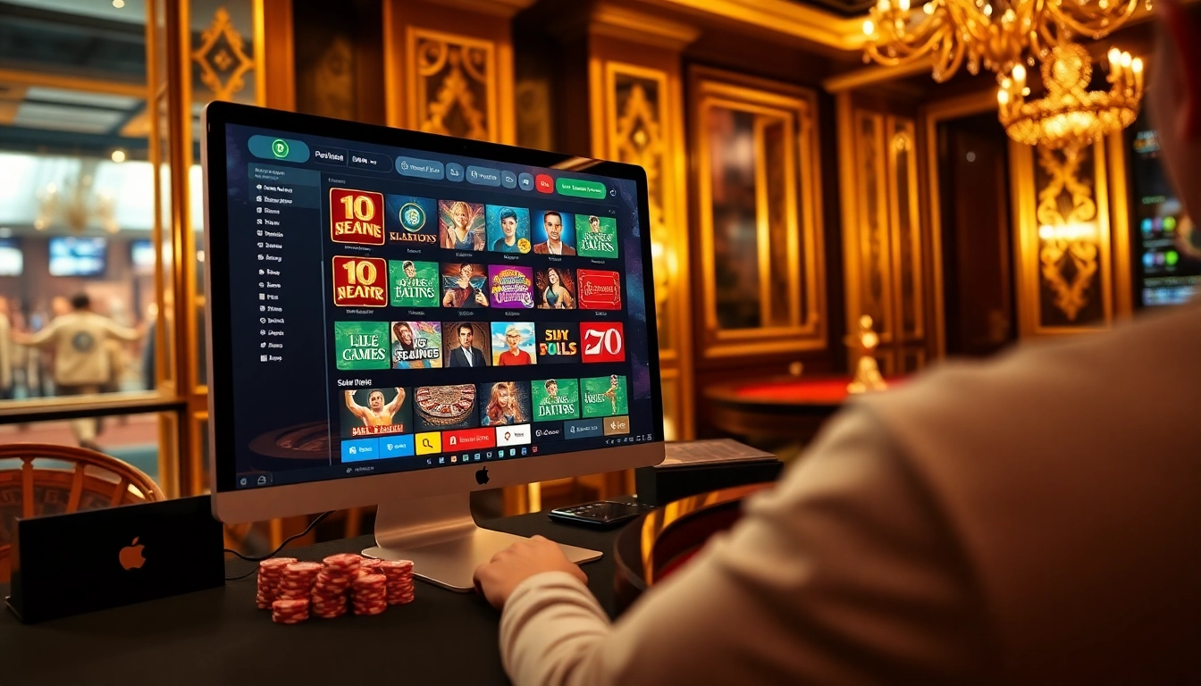 Découvrez un gameplay exaltant aux nouveaux casino en ligne avec une interface en ligne riche présentant une variété de jeux et des environnements vibrants.