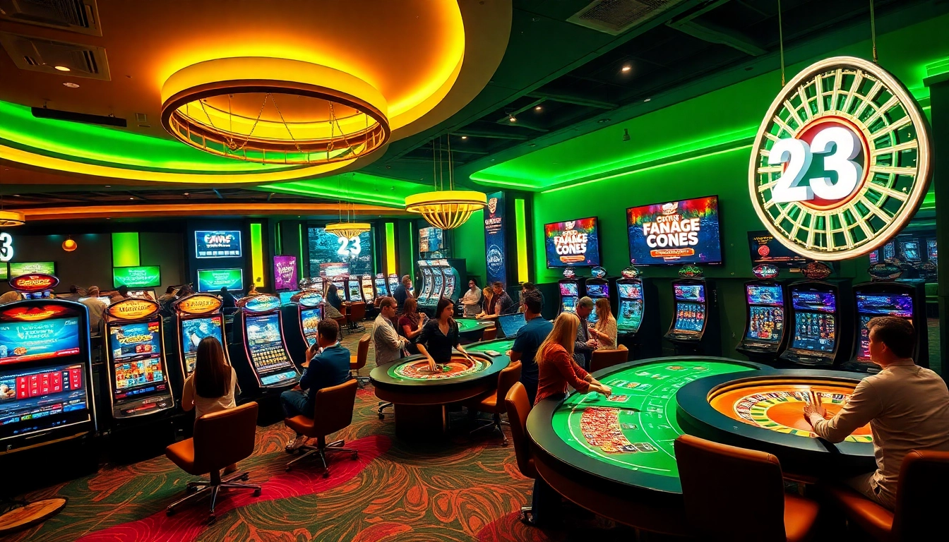 Experience the thrill of online gaming with 23win in a vibrant digital casino atmosphere.