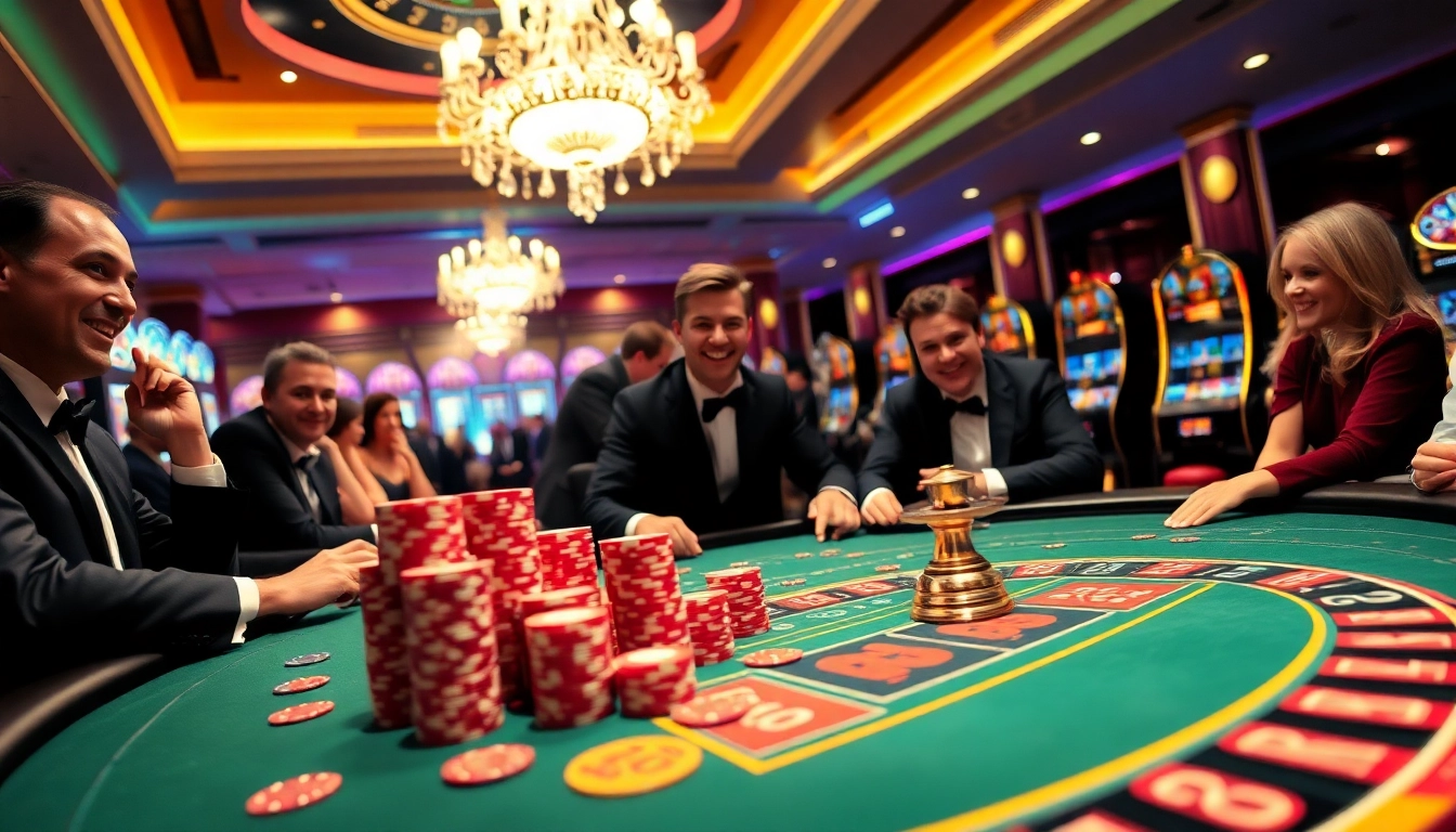 Exciting poker gameplay at https://sky88.tel/, featuring vibrant colors and luxurious casino elements.