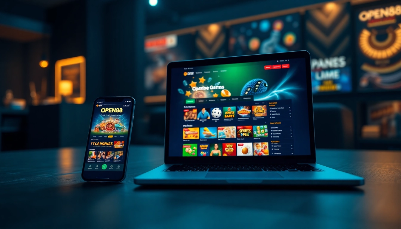 The Open88 online gambling platform interface showcasing vibrant games and a modern setup at https://open88seo.com/.
