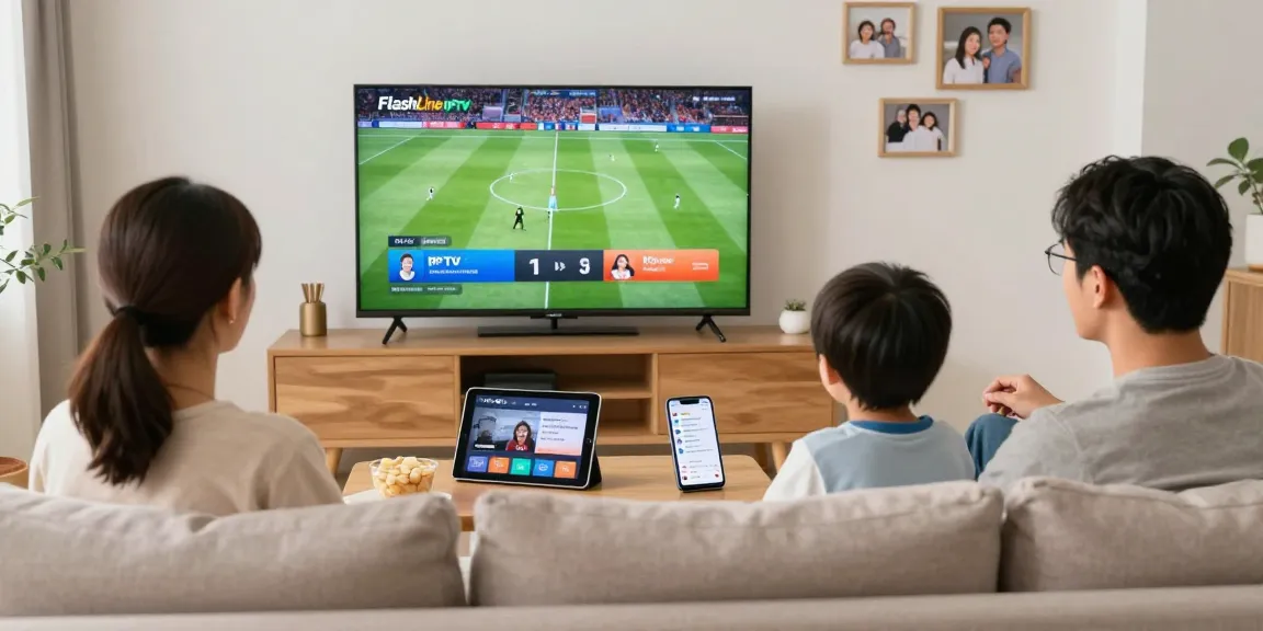 Profitez de votre abonnement IPTV sur un écran 4K dans un salon confortable.