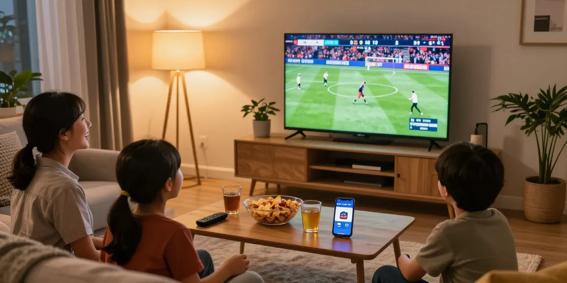 Regardez la TV avec un abonnement IPTV dans une ambiance familiale chaleureuse