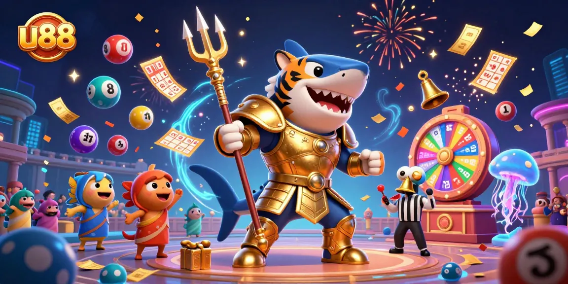Engage with thrilling gaming elements in an underwater showdown showcasing u88, the ultimate betting experience.