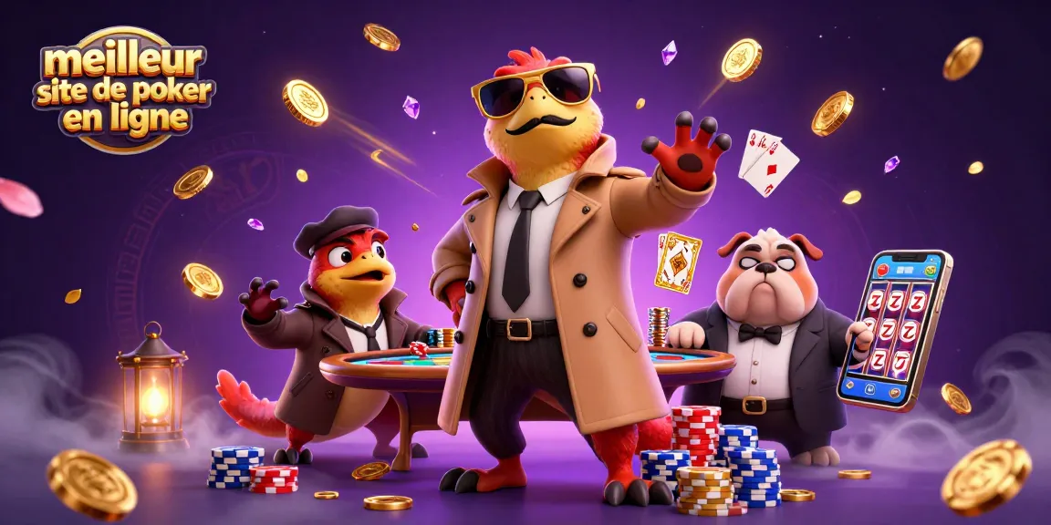 Découvrez le meilleur site de poker en ligne avec un trio de raptors en trench coat tentant d'entrer dans un casino VIP