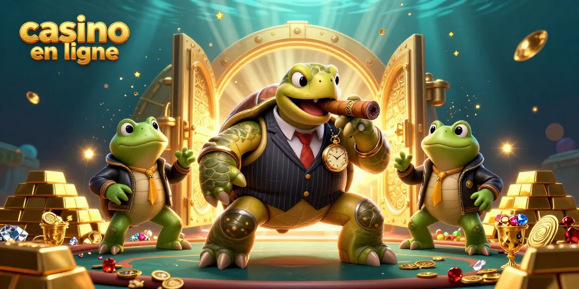 Jouez au casino en ligne avec des personnages animés dans une scène dynamique illuminée par des lumières scintillantes.