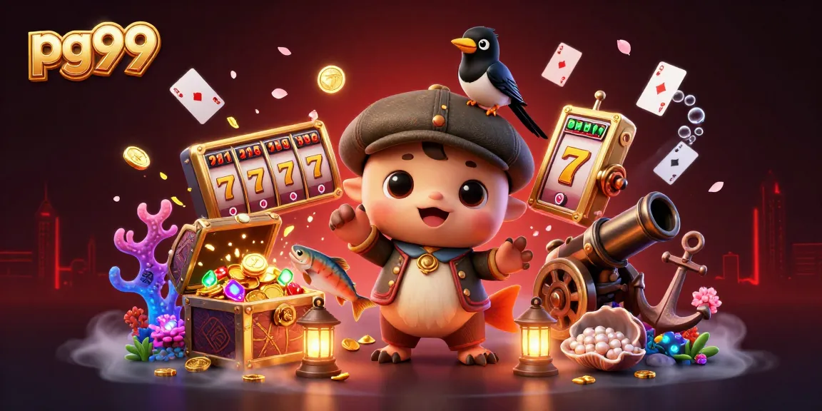 Experience thrilling slots at pg99 with an engaging underwater scene featuring playful characters.