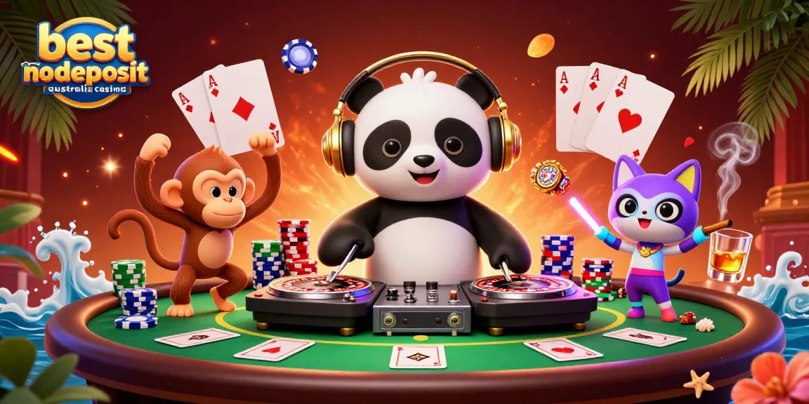 Experience the excitement of the best no deposit bonuses Australia casino with colorful characters and lively gaming elements.