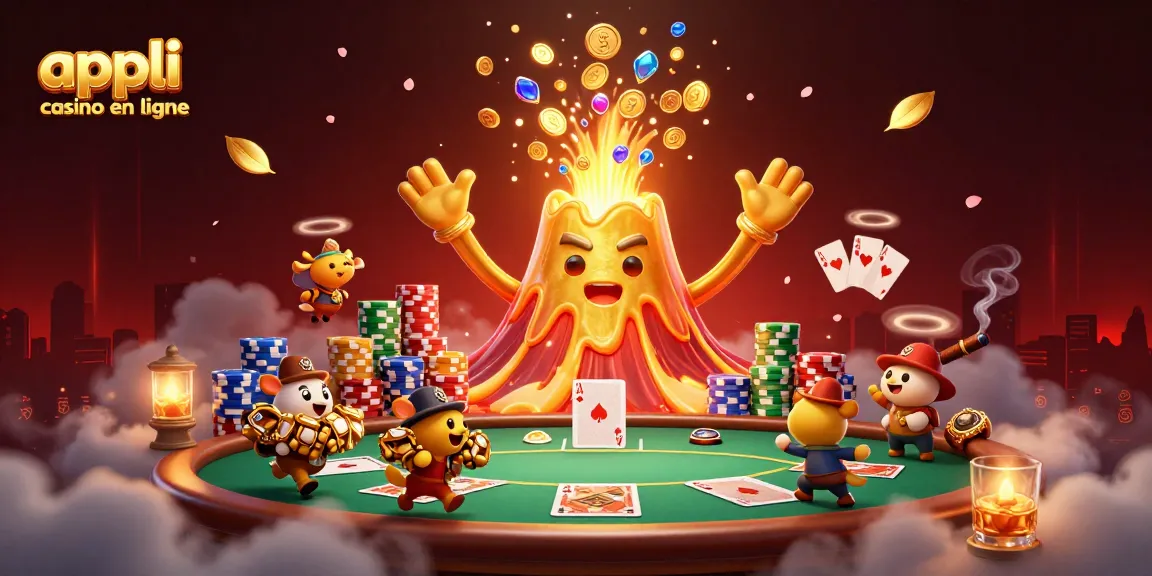 Plongez dans l'univers vibrant des jeux avec l'appli casino en ligne entourée de trésors et d'action.