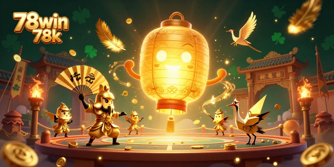 Experience thrilling excitement with the glowing spirit and paper fan warriors at the 78win 78k casino.