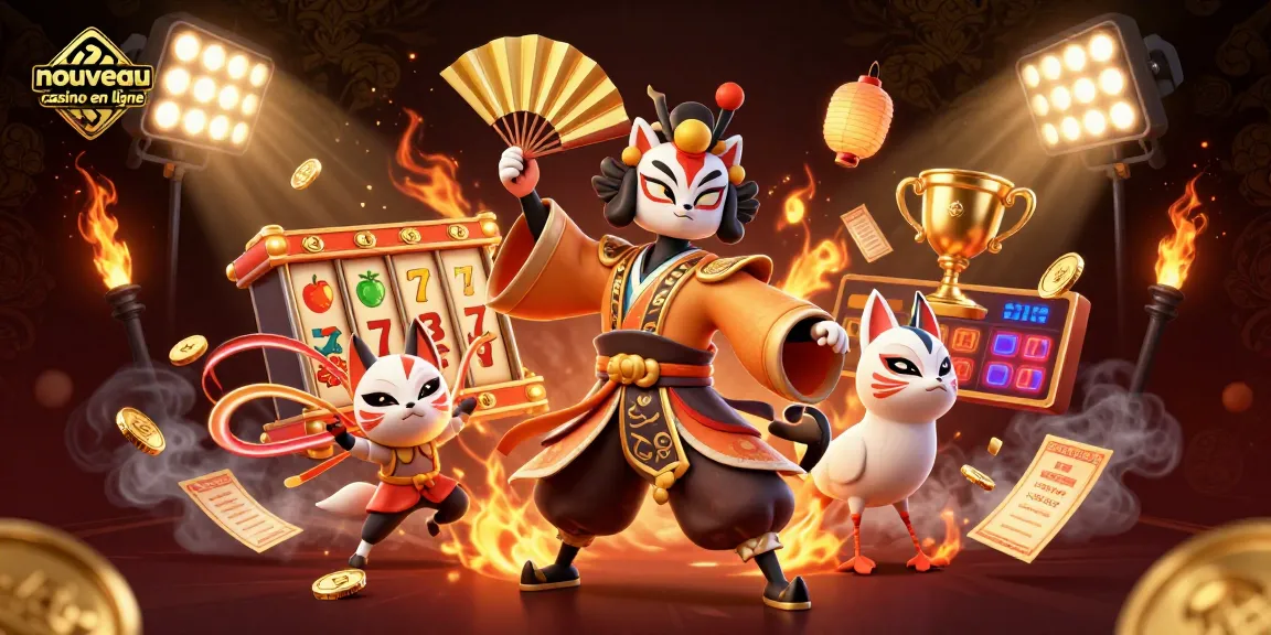 Capturez l'excitation du nouveau casino en ligne avec une illustration détaillée incluant des personnages vibrants et des éléments de jeu.