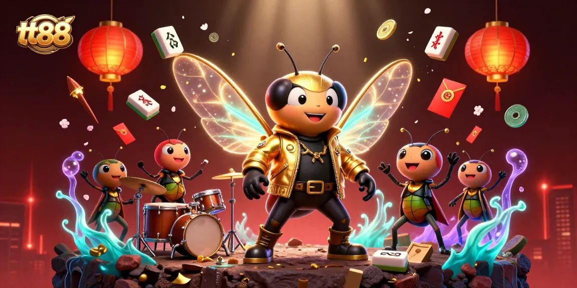 Experience the exciting world of tt88 gaming with a vibrant 3D rockstar casino scene.