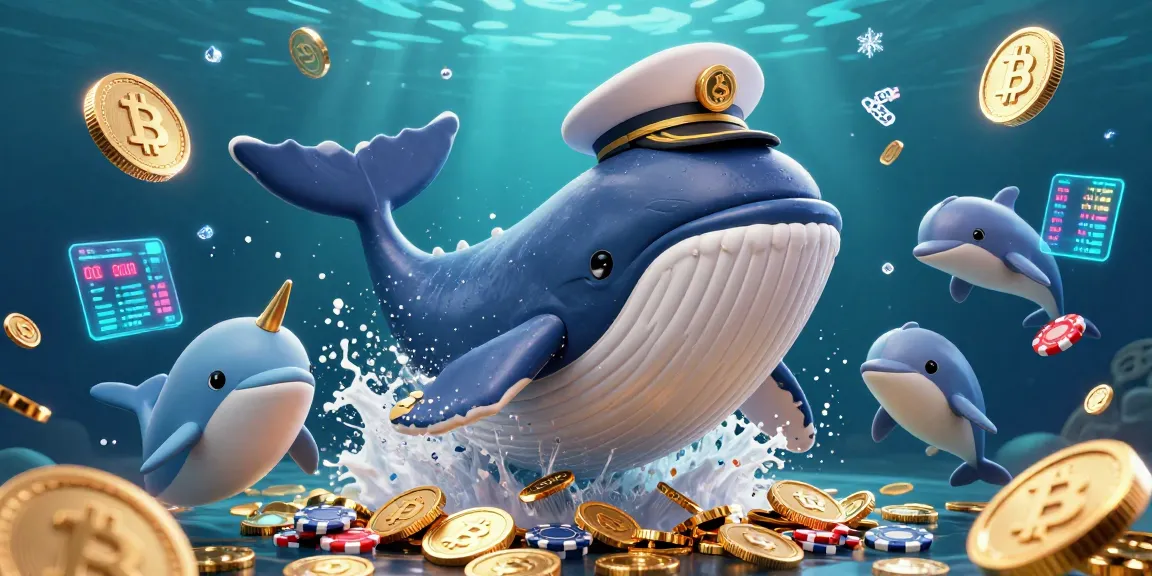 Engage with bl555's captivating casino adventure, featuring a whale and playful dolphins amidst shimmering coins.
