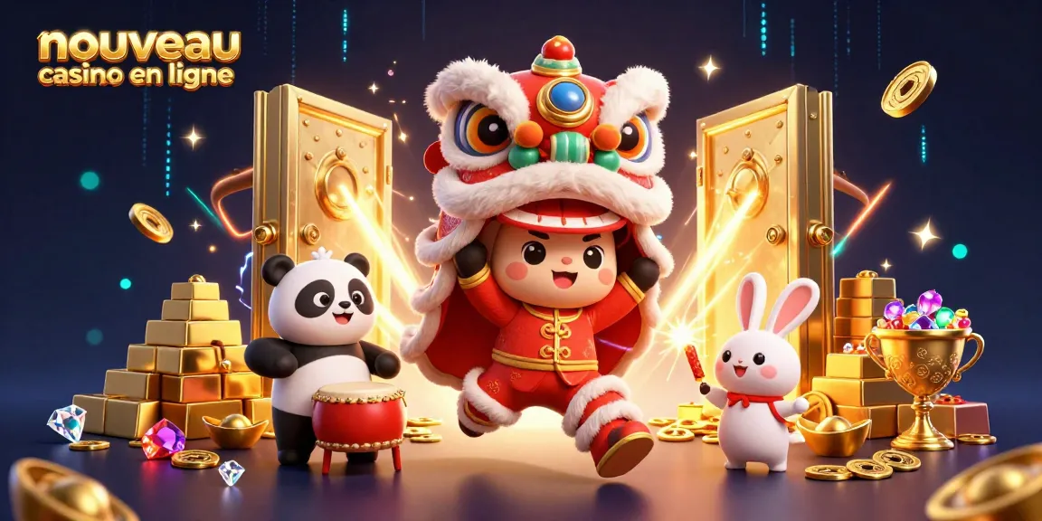 Profitez d'une expérience immersive sur le nouveau casino en ligne avec des éléments de fête et de richesse.